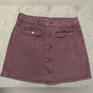 Altar’d State maroon jean skirt